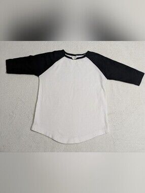 Creations of Grace Toddler 2T Black and White Raglan Baseball Tee Shirt